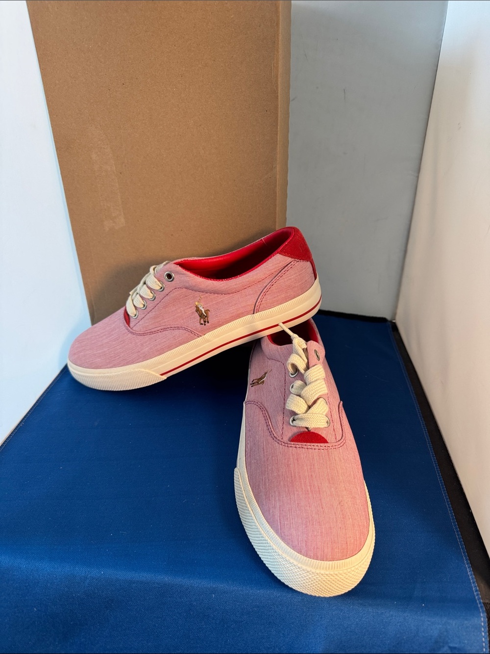 Polo by Ralph Lauren red Canvas Low-Top Sneakers men’s size 8.5